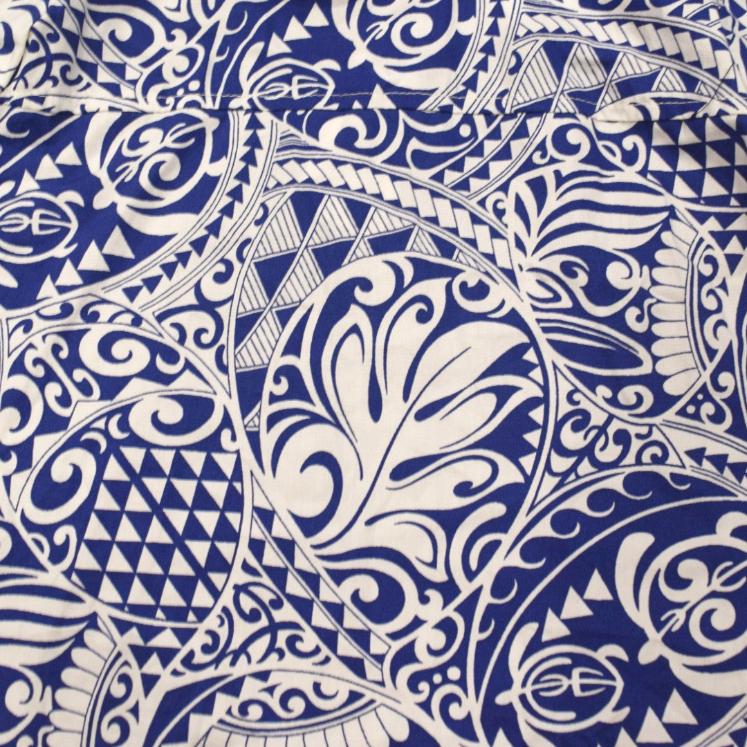 Dog's Hawaiian Shirts | Tapa Print - Blue