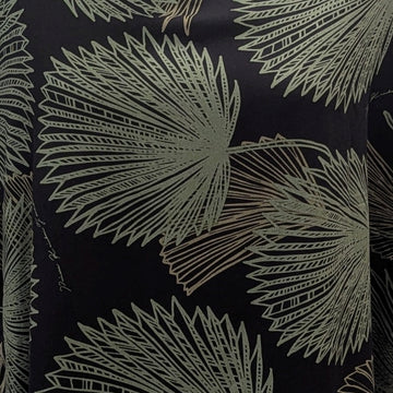 Buy black-green Rayon Men's Hawaiian Shirt with Loulu Palm Leaf – PK Original Print