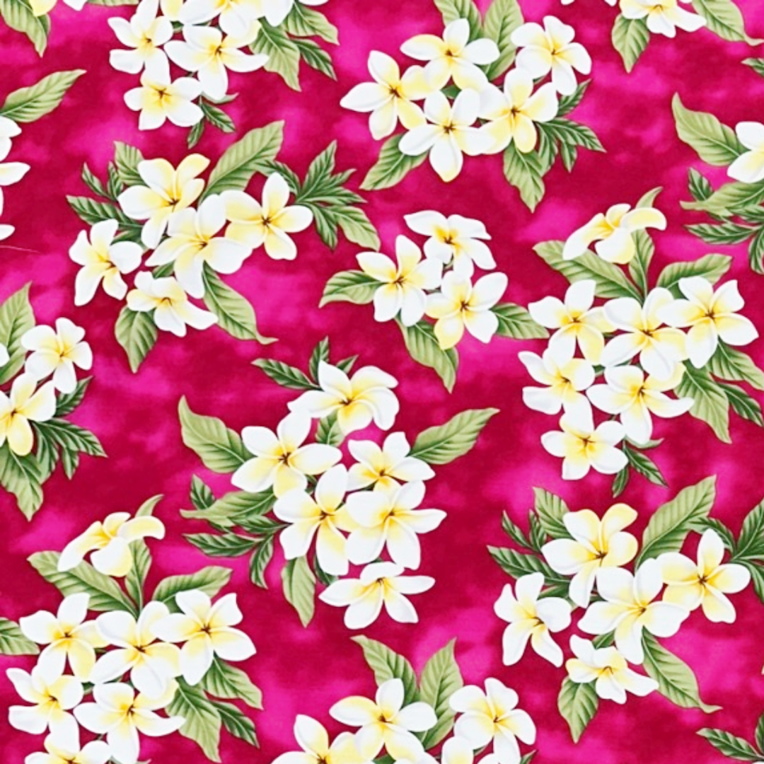 Plumeria print on red background Gift Wrapping Cloth, Furoshiki - Red