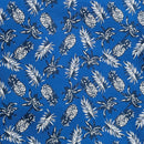 Blue Pineapple & Palm Leaf Hawaiian Fabric – 100% Cotton-1