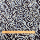 Blue Tribal Fish Hawaiian Fabric – 100% Cotton Polynesian Print-2