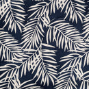 Deep Blue Palm Leaf Hawaiian Fabric – Polycotton-1