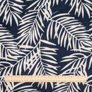 Deep Blue Palm Leaf Hawaiian Fabric – Polycotton-2