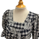 Hawaiian Black Palaka Muumuu Traditional Leaf Design?€8891-5