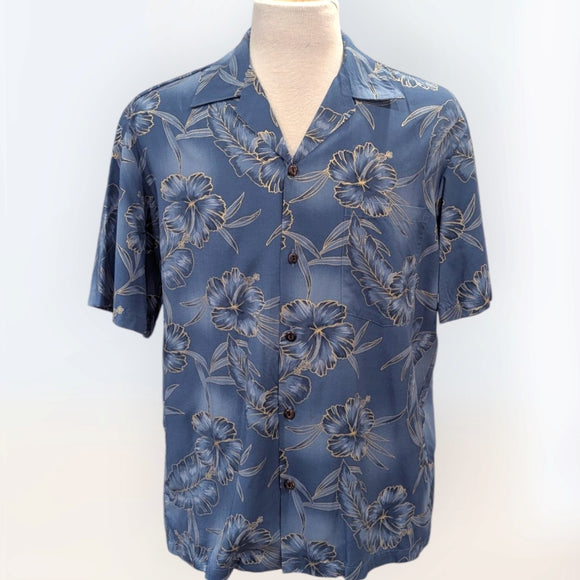 gold_hibiscus_vintage_rayon_hawaiian_aloha_shirt