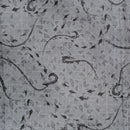 Gray Fish Hook (Makau) & Geometric Hawaiian Fabric – 100% Cotton-1