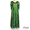 Beautiful Green Fens Velvet Collar Muumuu Dress