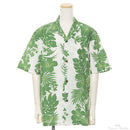 Green Hibiscus Matching Outfits – Men’s Aloha Shirt & Women’s Ruffle Dress-5
