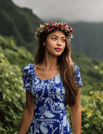 hawaiian-dress-blue