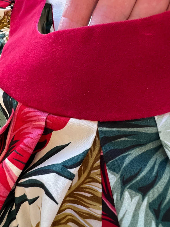 Tropical Leaf Hawaiian Muumuu Dress