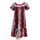 White Hibiscus Mid-Length Muumuu