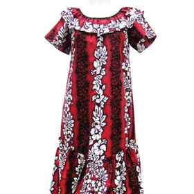 White Hibiscus Long Muumuu