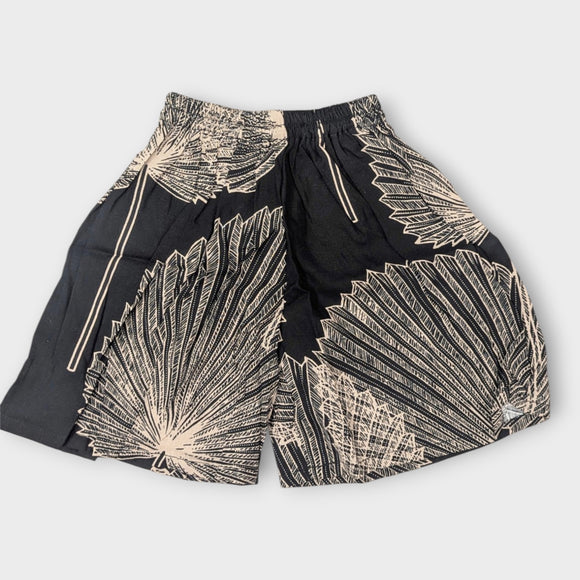 Kids Boy's Rayon Hawaiian Shirt & Shorts Set with Loulu Palm Leaf Print