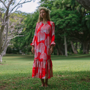 long sleeve hawaiian maxi dress