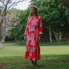 long sleeve hawaiian maxi dress