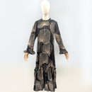 long sleeve hawaiian maxi dress