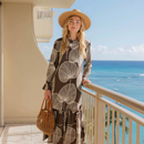 long sleeve hawaiian maxi dress
