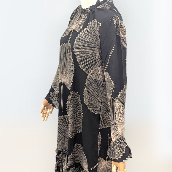 long sleeve hawaiian maxi dress