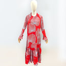 long sleeve hawaiian maxi dress