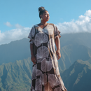 Women’s Relaxed V-Neck Rayon Dress with Ruffle Sleeves in the Loulu Print-2