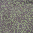 Olive Green Tribal Hawaiian Fabric – Polycotton Polynesian Print-1