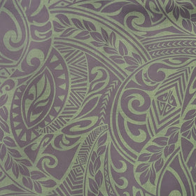 Olive Green Tribal Hawaiian Fabric – Polycotton Polynesian Print