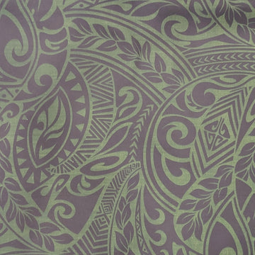 Olive Green Tribal Hawaiian Fabric – Polycotton Polynesian Print