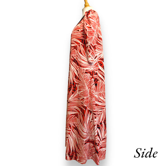 Red Palm Muumuu Dress