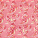Pink Fan Palm Hawaiian Fabric – 100% Cotton-1