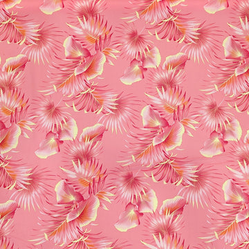 Pink Fan Palm Hawaiian Fabric – 100% Cotton