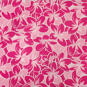 Pink Plumeria Hawaiian Fabric – Polycotton Floral Print