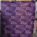 Vintage Polynesian Print Fabric /  Purple -1223FB-PU1