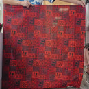 Vintage Polynesian Print Fabric /  Red-5