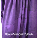 Original Print Purple Muumuu with Elegant Black Lace Trim