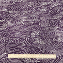 Purple Ocean Wave Hawaiian Fabric – Polycotton-2