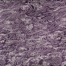 Purple Ocean Wave Hawaiian Fabric – Polycotton-1