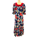 Red Velvet Trim Anthurium Muumuu