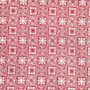 Red Hawaiian Quilt Pattern Fabric – 100% Cotton-1