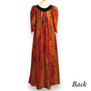 Hawaiian Leaf Orange Muumuu Dress