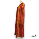Hawaiian Leaf Orange Muumuu Dress