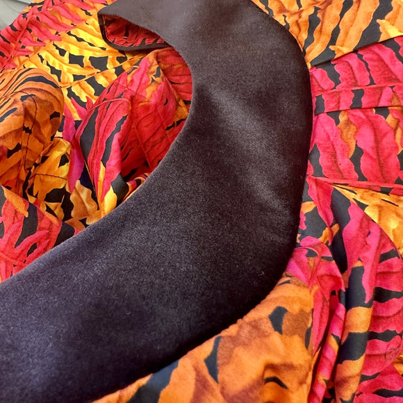 Hawaiian Leaf Orange Muumuu Dress