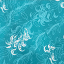 urquoise Lei & Tropical Flower Hawaiian Fabric – Polycotton-1