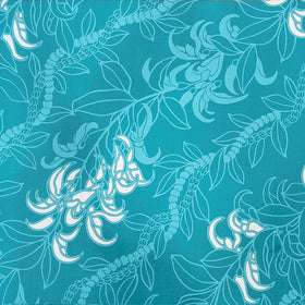 urquoise Lei & Tropical Flower Hawaiian Fabric – Polycotton