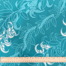 urquoise Lei & Tropical Flower Hawaiian Fabric – Polycotton-2