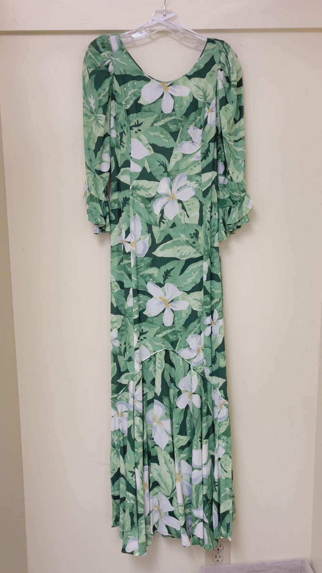 Green Tiare Rayon Long Dress 2701-5