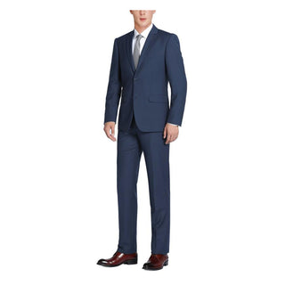 Simple Basic Slim Fit Dark Navy Suit Set | Jacket and Pant 2 pc Set