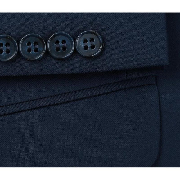 Simple Basic Classic Fit Dark Navy Suit Set | Jacket and Pant 2 pc Set