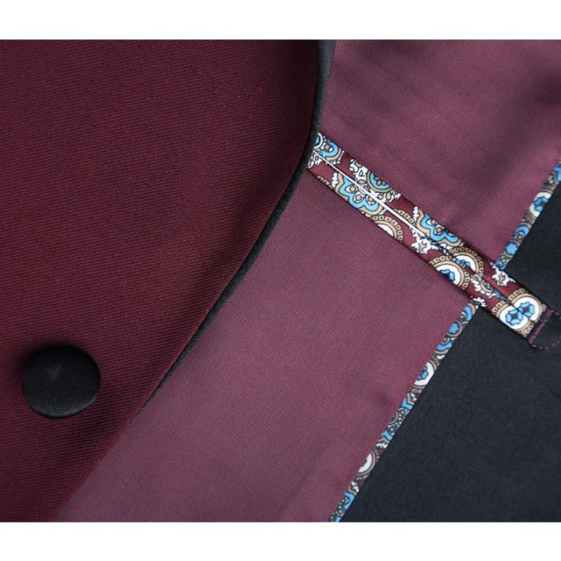 Slim Fit Shawl Collar Tuxedo Jacket and Pant 2 pc Set | Burgundy