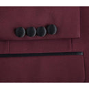 Slim Fit Shawl Collar Tuxedo Jacket and Pant 2 pc Set | Burgundy-4