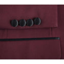 Slim Fit Shawl Collar Tuxedo Jacket and Pant 2 pc Set | Burgundy